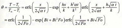熱伝導方程式を熱伝達境界で解いた一般解